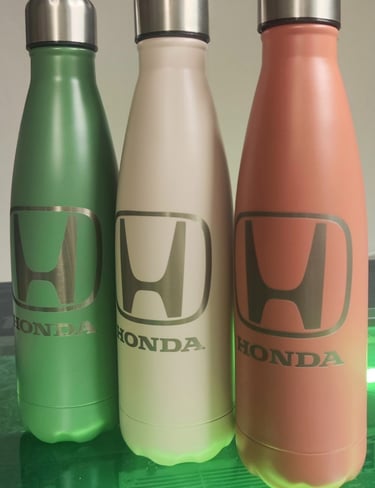 Gourde logo Honda gravées au laser
