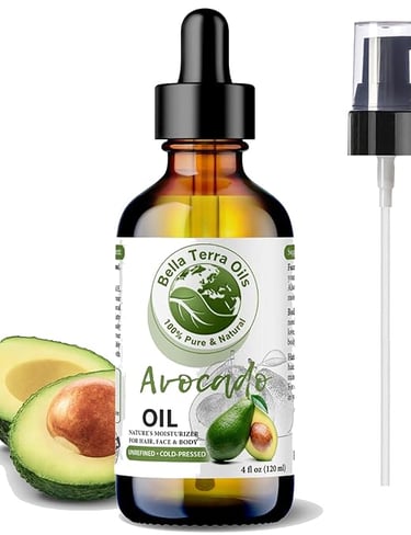 a bottle of avocado oil with avocado