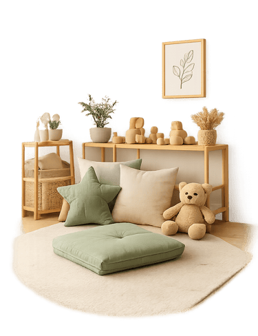 Illustration qui représente un endroit calme pour les enfants