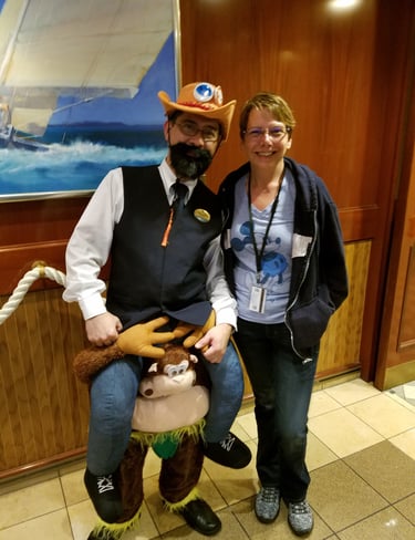 Lady Michelle finds a pirate on a monkey
