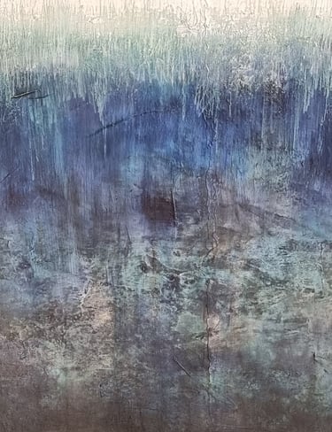 tableau fond marin dégradé de bleus