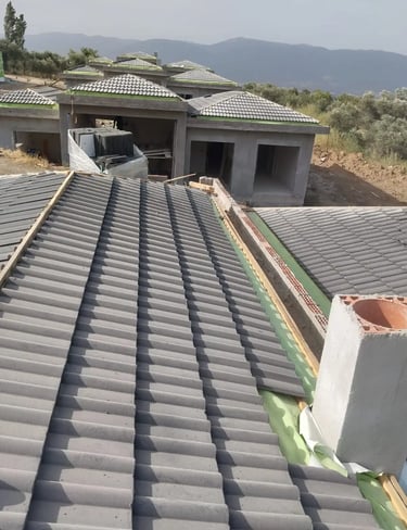 Özdere Çukuraltı mevkii villa teras izolasyonu ve su yalıtımı uygulaması.