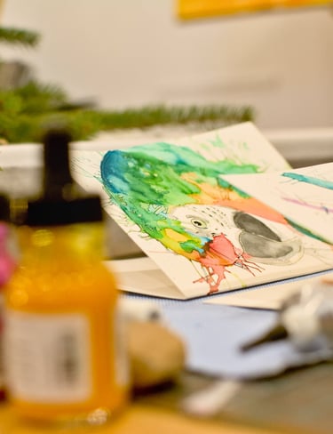 Zoom sur le matériel d'une artisane