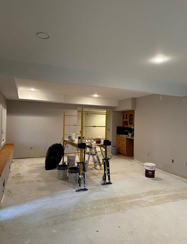 Interior hallway remodeling with new doors and paint by Renjay Remodeling, CT