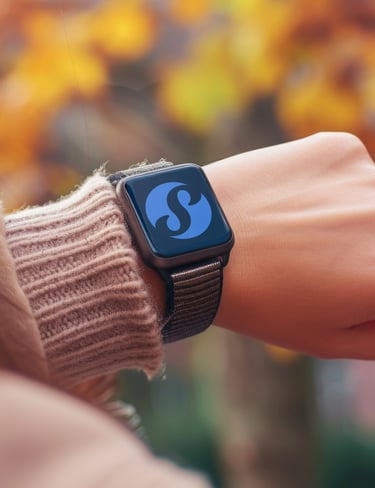 Logo de coach sur montre connectée.