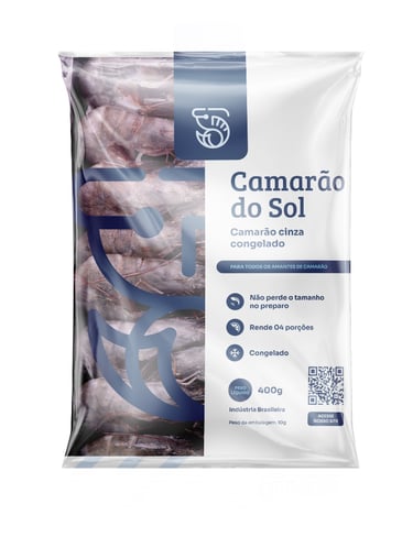 Camarão para varejo – embalagem 400 g para supermercados