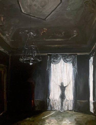 woman standing in front of window in Italian apartment