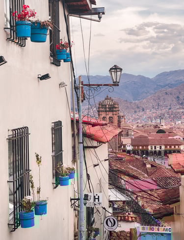 City view of Cusco in Peru