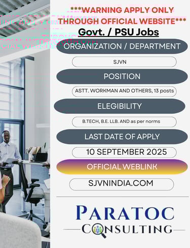 SJVN JOBS