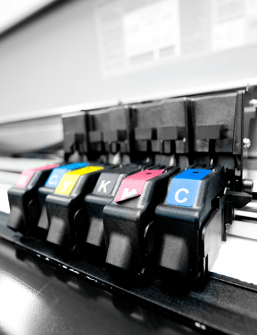 Full-color digital printing of flyers and business cards”
