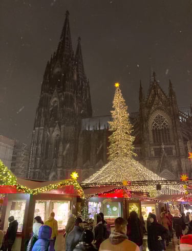 Cologne Christmas Markets in fron t of the cathedral