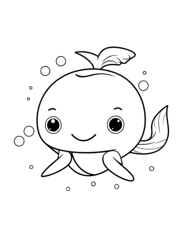 coloriage baleine