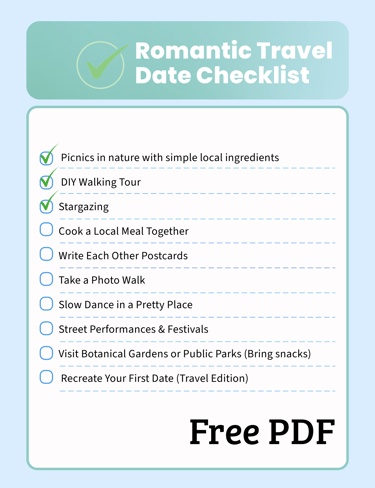 Free Downloadable PDF - Romantic Travel Dates
