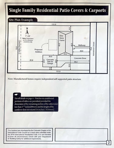 site plan example for brewer construction from golden colorado