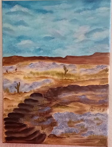 Seeing Beauty in the Badlands (painting) Kylee Nicole Smith