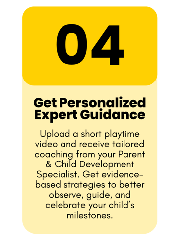 Parent uploading a playtime video to zerotofive and receiving personalized coaching from an expert