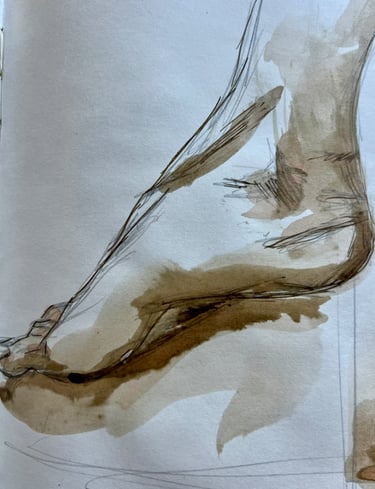 Ton pied I, 1993 Encre ©Mireille Derbré