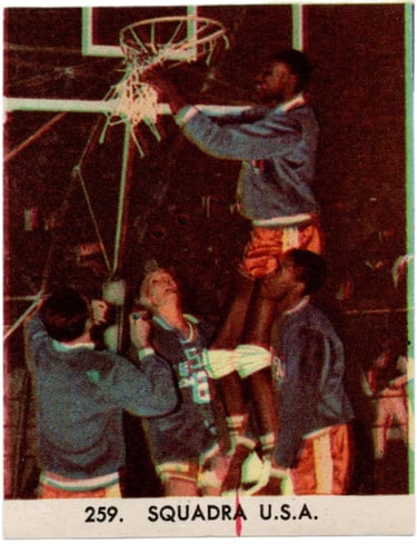 1960 Casa Editrice Filalbo Basketball Card #259 Squadra U.S.A. 1964 Team USA Olympic Basketball Team