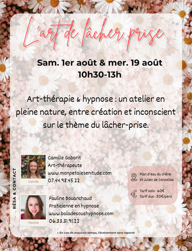 art thérapie et hypnose atelier st julien de concelles
