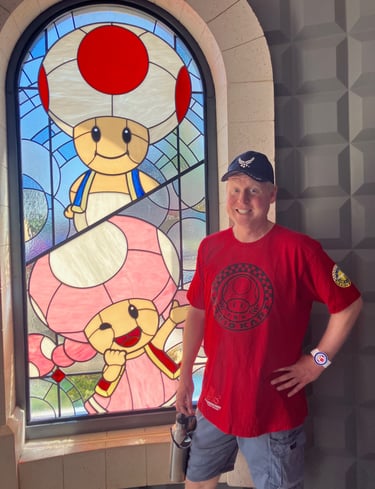 Super Nintendo World - Staid Toad and Stained Toadette