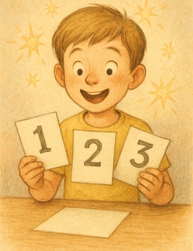 Niño escogiendo sinopsis de cuento personalizado