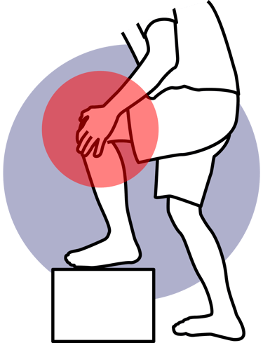 knee pain vector art