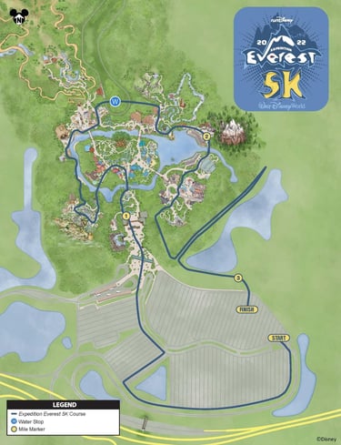 2022 runDisney Expedition Everest 5K Course Map