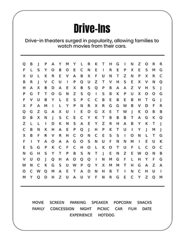 Drive-Ins Puzzle