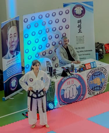 Hwa Rang Master Carlos and Sabum Jana Tournament ready