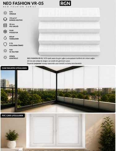 BEYAZ DESENLİ PLİSE PERDE