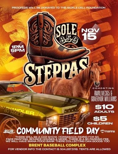 sickle cell disease association of escambia imag of Community Field Day Flyer Nov 15 from 1 - 5 pm