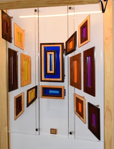 TIMES SQUARE wall pic-art supports-bar light-richWOODart.com-34"x36" 32 lbs.+
