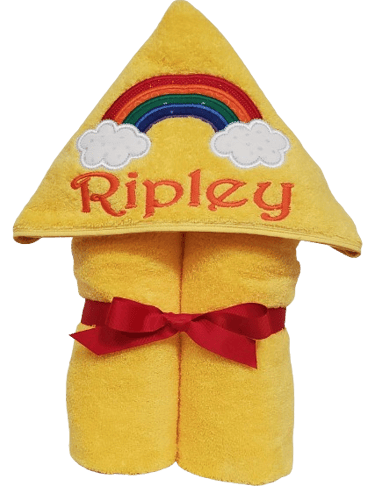 Embroidered Hooded Towel for pool time or bath time.