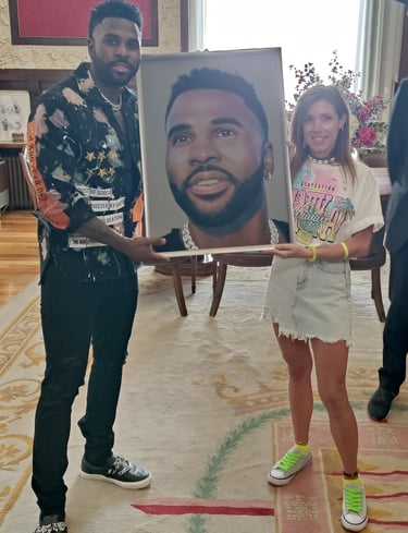 Doy mi dibujo a Jason Derulo