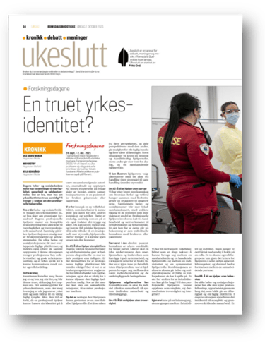 Kronikk En truet yrkesidentitet