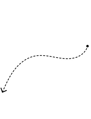 flèche pointillé png