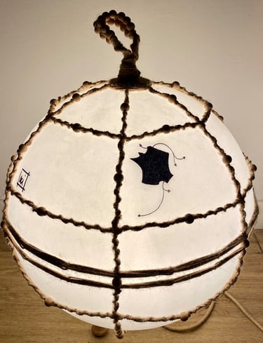 Toile tableau lampe Ligne couleurs maxime Risbourque