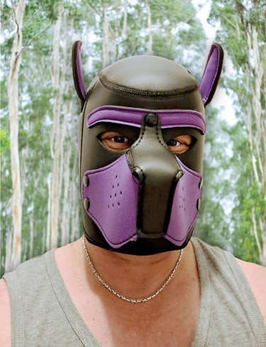 Man in a bear mask