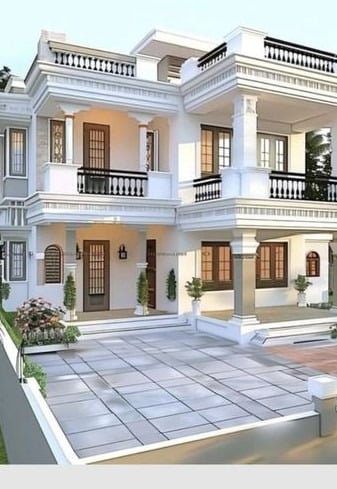 "लखनऊ में आधुनिक वास्तुकला और प्रीमियम फिनिशिंग के साथ निर्मित भव्य सफेद लग्जरी विला