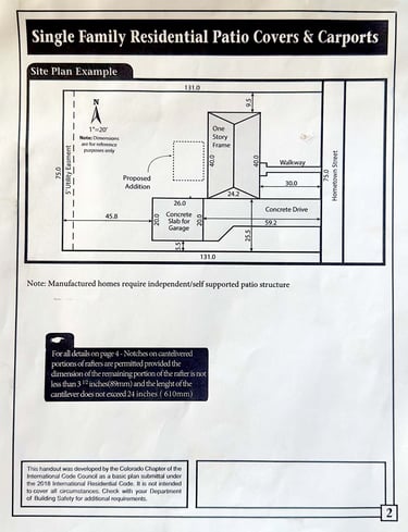 site plan example for brewer construction from golden colorado