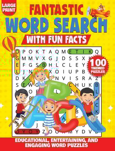 educational word search fun facts fantastic book large print puzzle book liora onyx cover