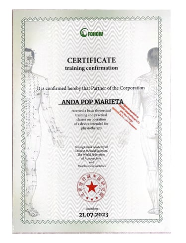 a certificate for a training course