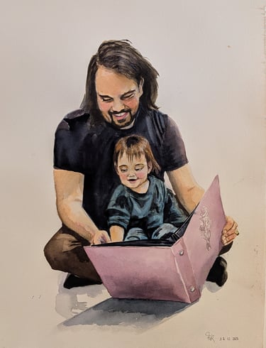 Father and child portrait