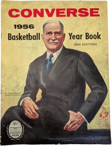 1956 James Naismith Magazine Basketball Converse Yearbook