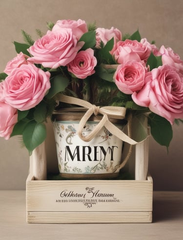 A stylish home decoration piece with subtle personalized details, blending chic and poetry.
