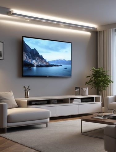 Compact and stylish home appliances set against a fresh, lively backdrop.