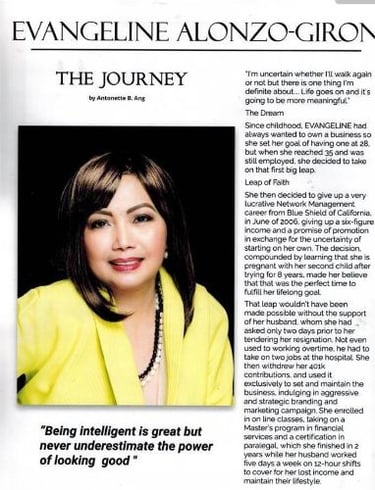 Inspiration in Action: The Story of Evangeline Giron" 7Homey Back Room: Evangeline Giron, Inc. Office