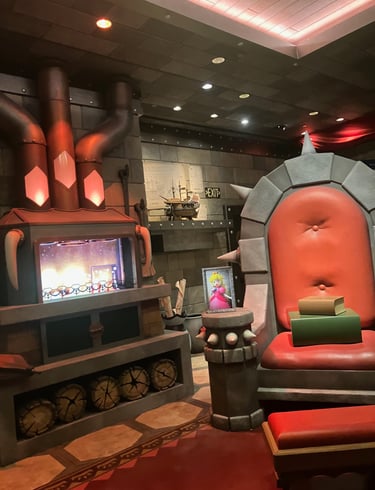 Super Nintendo World - Bowser's Study...With a Princess at his Side