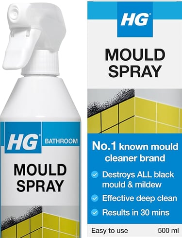 a bathroom with a spray bottle of moulding moulding