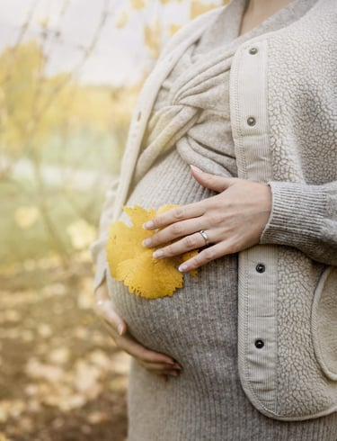 photo grossesse dans vignoble alsacien en automne